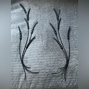 Black Metal Wheat Wall Decor Set of 2